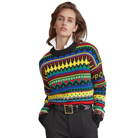 Polo Ralph Lauren Fair Isle Wool Blend Sweater  - Medium - Picture 11 of 11